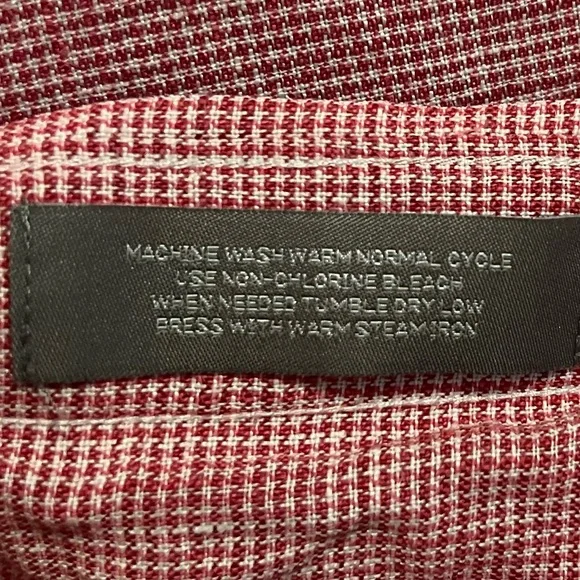 Linen Daniel Cremieux Red White Button-Down Shirt | Classic Fit M - Picture 4 of 4